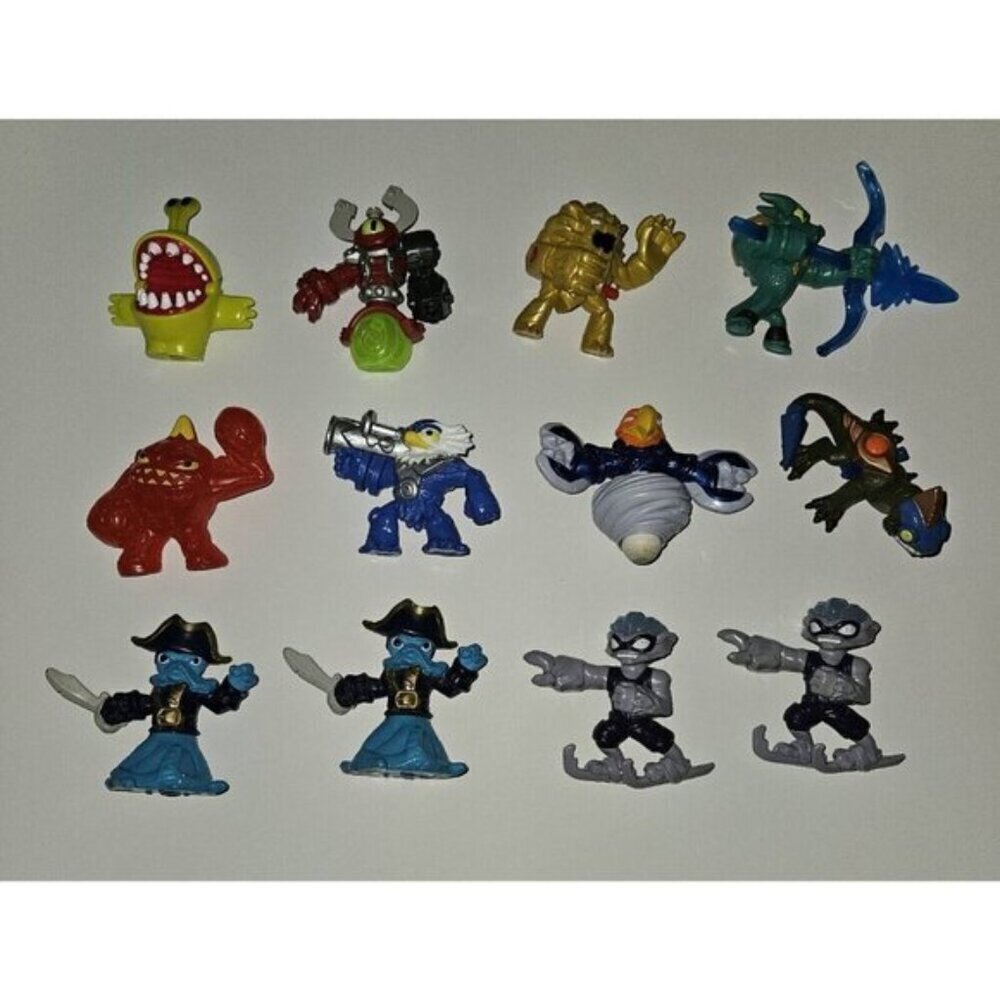 12 McDonald's Skylanders Figures Toy Lot Wash Buckler Eruptor Chompy READ AS IS